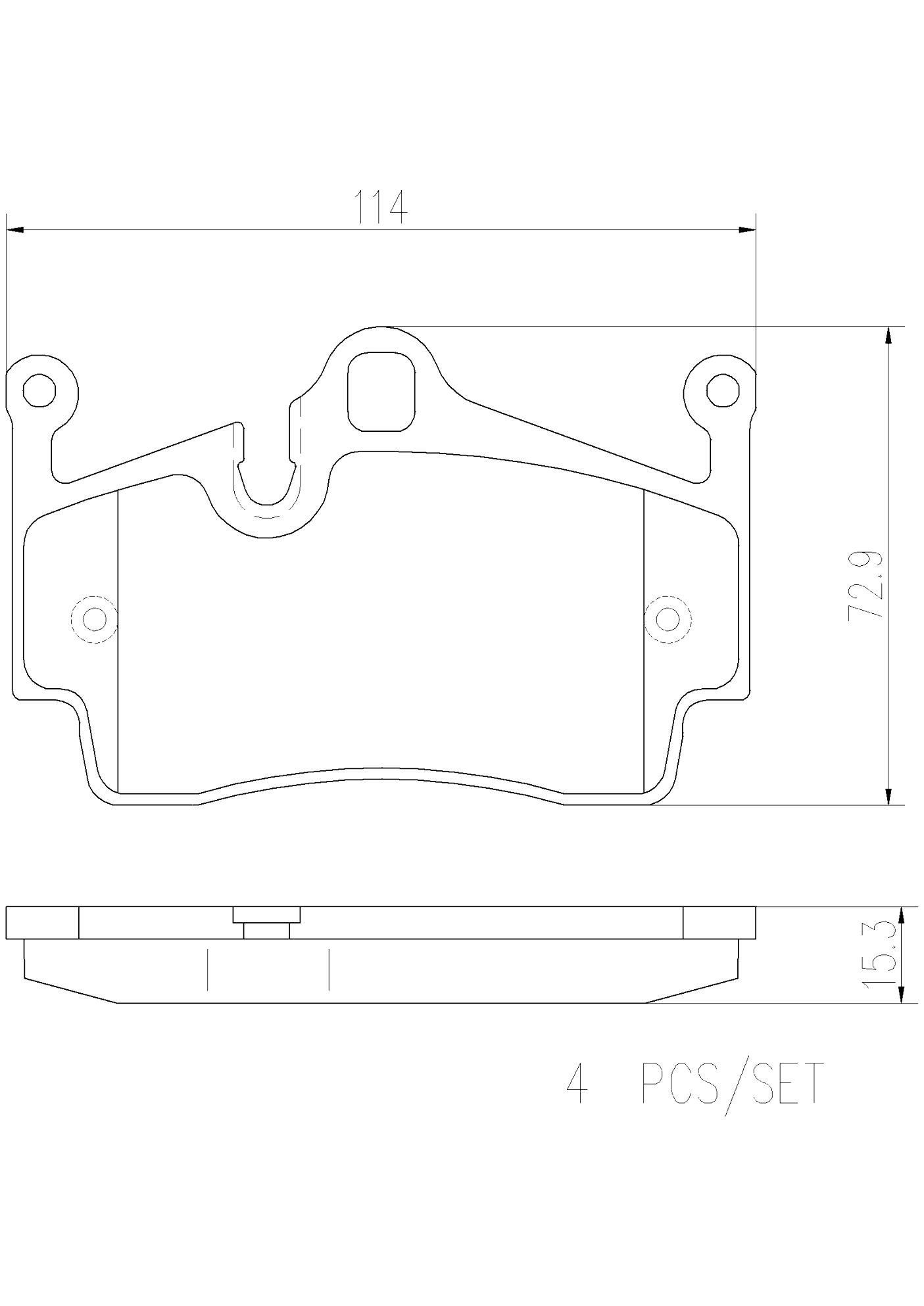 Porsche Disc Brake Pad Set - Rear (Ceramic) 99735293900 - Brembo P65028N